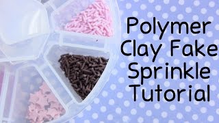 HOW TO Polymer Clay Sprinkles  Miniature Food EASY Tutorial [upl. by Brunelle]