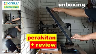 Unboxing dan Review Singkat Bracket Monitor Oximus Hydra ZD1104 [upl. by Leuams93]