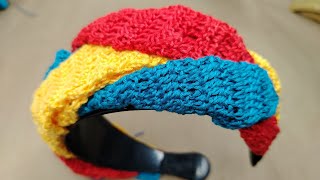 Diadema tricolor crochet hechoamano tejido tejer diy [upl. by Bruni]