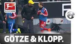 Klopp Jokes with Götze after WarmUp Fail [upl. by Stephanus313]