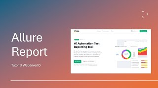 Tutorial WebdriverIO  Allure Report [upl. by Ephrayim]