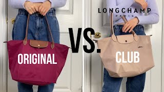 Longchamp Le Pliage Original vsClub ReviewWear amp Tear  Mod ShotsBest Tote for Work Travel School [upl. by Avraham]