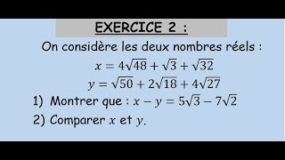 Ordre dans IR Série 1 Exercice 2Comparaison de deux nombresTCSFTronc commun science français [upl. by Stanford694]