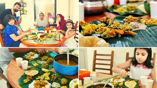 Onam sadhya 2021 with family  Recipes of vegetarian dishes Papaya payasam amp Avil payasam [upl. by Une]