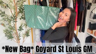 Goyard Bag Reveal 💚💚💚Green St Louis GM and LV Neverfull GM Comparison [upl. by Filomena544]