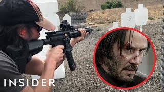 How Keanu Reeves Learned To Shoot Guns For John Wick  Movies Insider [upl. by Matlick877]