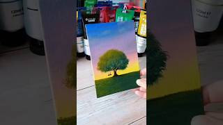 Easy way to paint a tree 🌳art trending painting shortvideo shorts [upl. by Gil]