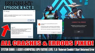 How to STOP Valorant Episode 8 Act 3 Crashing  Valorant System Error  Valorant Connection Error [upl. by Christabella]