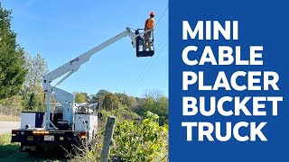 Mini Cable Placer Bucket Truck by DurALift [upl. by Stanhope942]