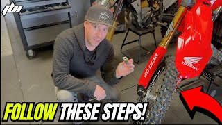 Dirt Bike Fork and Front Wheel Alignment Done RIGHT [upl. by Daryle]