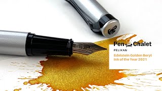 Pelikan Golden Beryl Ink of the Year Fountain Pen Ink Unboxing [upl. by Madaras]