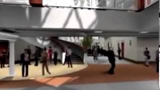 ArchVision sample RPC second atrium animation 2 5d and 3d People [upl. by Rad]