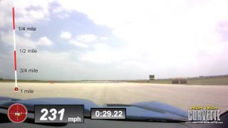 231mph Record Setting Corvette  Texas Mile [upl. by Enirual]