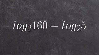 Algebra 2  How to Evaluate a Logarithmic Expression Using Rules of Logarithms [upl. by Anasxor]