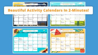 Create Beautiful Senior Care Activity Calendars in 2Minutes  By Golden Carers [upl. by Erised]