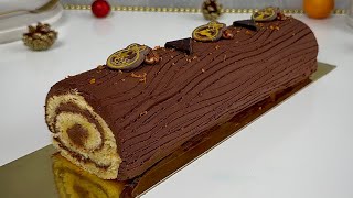 La Combinaison Parfaite👌Buche de Noël Chocolat Orange  Le Meilleur Dessert de Noël🎄 [upl. by Ledniahs]