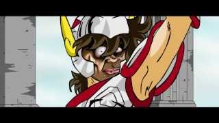 Saga vs Seiya Parodia de Saint Seiya [upl. by Ecirtnuahs]