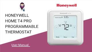 Honeywell T4 Pro Thermostat Manual Installation and User Guide [upl. by Etterual]