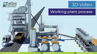 3D animation video of asphalt batch mixing plant at work Atlas Industries [upl. by Faunie309]