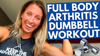 Full Body Arthritis Dumbbell Exercises  45 minute circuit workout  Dr Alyssa Kuhn [upl. by Ainevul623]