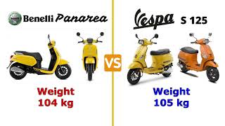 Vespa S 125 VS Benelli Panarea  Side by Side Comparison  Specs and Price Philippines [upl. by Allerie]