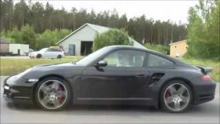 Porsche 997 Turbo vs tuned Porsche 996 Turbo [upl. by Ajaj256]