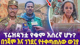 ፕሬዝዳንቷ የቁም እስረኛ ሆኑ በጎጃም እና ጎንደር የተቀጣጠለው ውጊያ [upl. by Aeli685]