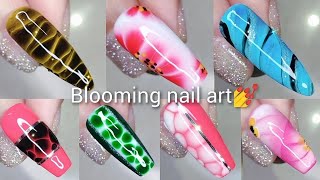 12 Blooming gel nail art  Simple nail art designs❣️💅nails nailart naildesign nailpolish nail [upl. by Hoes]