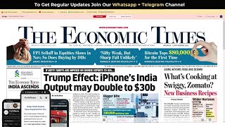 11 November 2024  The Economic Times Newspaper  Daily Finance amp Business News Analysis [upl. by Errehs]