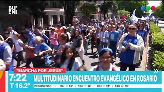 Multitudinario encuentro evangélico en Rosario ► Telefe Rosario [upl. by Brana247]