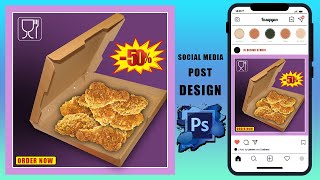 food social media post design l jk design studio l adobe photoshop for beginner l digital design [upl. by Tap]