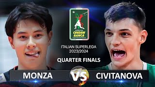 Quarter Finals of Italian Volleyball SuperLega 20232024  Monza vs Civitanova [upl. by Livingston]