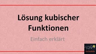 Lösung kubischer Funktionen mit Erklärung pqFormel  Mathe [upl. by Selmore]