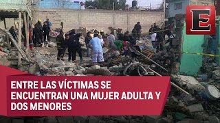 Tres muertos y varios heridos al estallar vivienda en Tultepec [upl. by Balsam64]