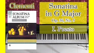 16  Clementi  Sonatina Op36 No5 I Presto  Sonatina Album [upl. by Meraree807]