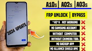 All Samsung A10sA02sAO3s Bypass Frp Google Account Verification Without PC IN 2024 WORKING💯 [upl. by Nahtanhoj]