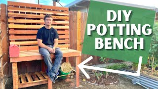 DIY POTTING BENCH  Easy StepbyStep Instructions  How to Build a Beautiful Garden Bench [upl. by Isacco]