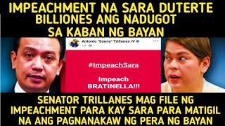 SEN TRILLANES TULUYAN NG MAGHAHAIN NG IMPEACHMENT KAY SARA DUTERTE [upl. by Crooks]