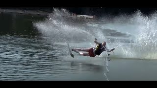 Water skiing on the lake Garczyn [upl. by Nnylakcaj182]