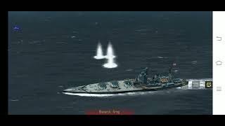 HMS Rodney vs Bismarck Atlantic fleet final gameplay [upl. by Ahola]