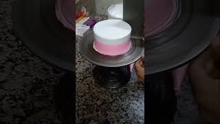 vanilla cake half kg pink colour combination mein short viral yt [upl. by Ylrrad]