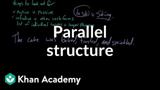 Parallel structure  Syntax  Khan Academy [upl. by Nivaj127]