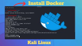 How to Install DOCKER on Kali Linux [upl. by Neral]