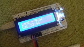 Arduino Neo6M GPS with Rotary Encoder  LCD Shield [upl. by Guthrie407]