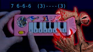 Siren Head Theme Song how to play on a 1 piano [upl. by Ifar]