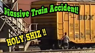 Massive Train Derailment Caught on film [upl. by Asilam]