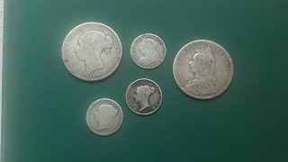 Queen Victoria Silver Coins  Half crowns amp sixpence  coincollection [upl. by Marrin717]