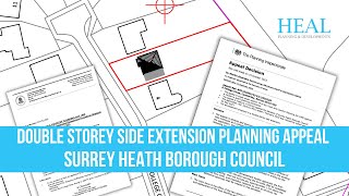 Double storey side extension Planning Appeal Surrey Heath Borough [upl. by Klusek]