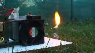 Magnetron 200 power  plasma flame [upl. by Fleta]