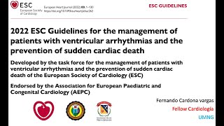 Revisión 2022 ESC Guidelines for the management ventricular arrhythmias and of sudden cardiac death [upl. by Riabuz]